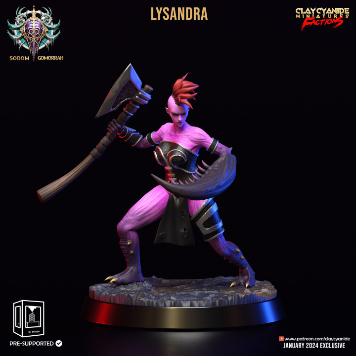 Lysandra — Fantasy Heroes & Champions STL miniature by Clay Cyanide