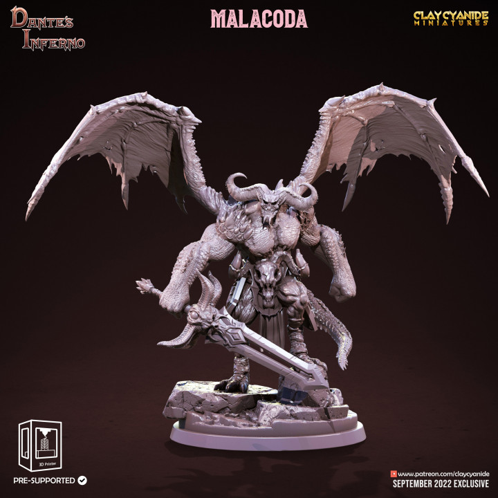 Malacoda — Mythological Miniatures STL miniature by Clay Cyanide