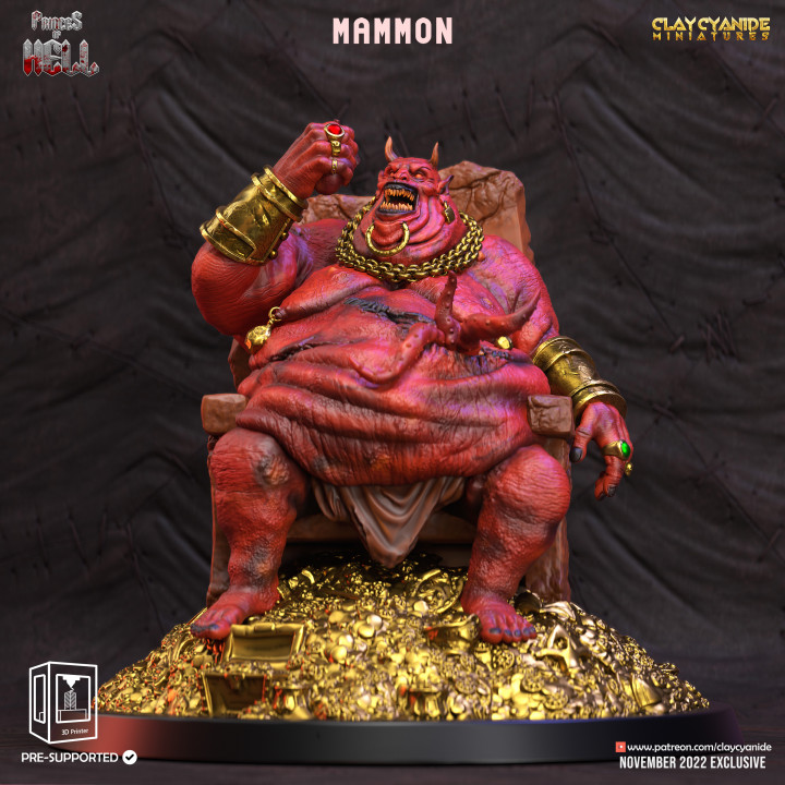 Mammon — Ars Goetia STL miniature by Clay Cyanide