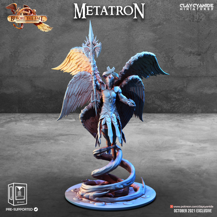 Metatron — Mythological Miniatures STL miniature by Clay Cyanide