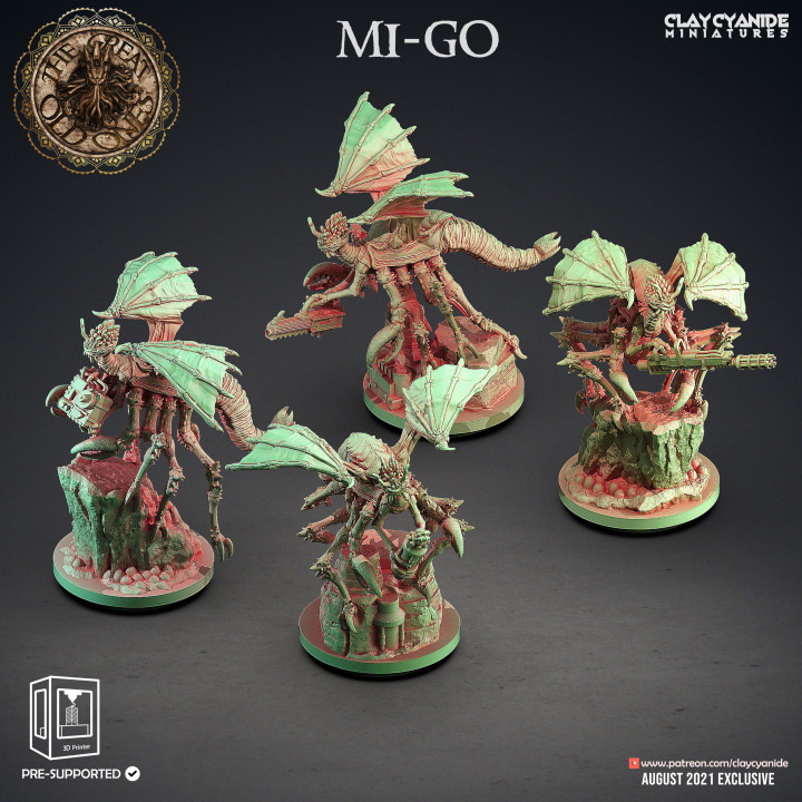 Mi-go — Dark Fantasy Monsters STL miniature by Clay Cyanide