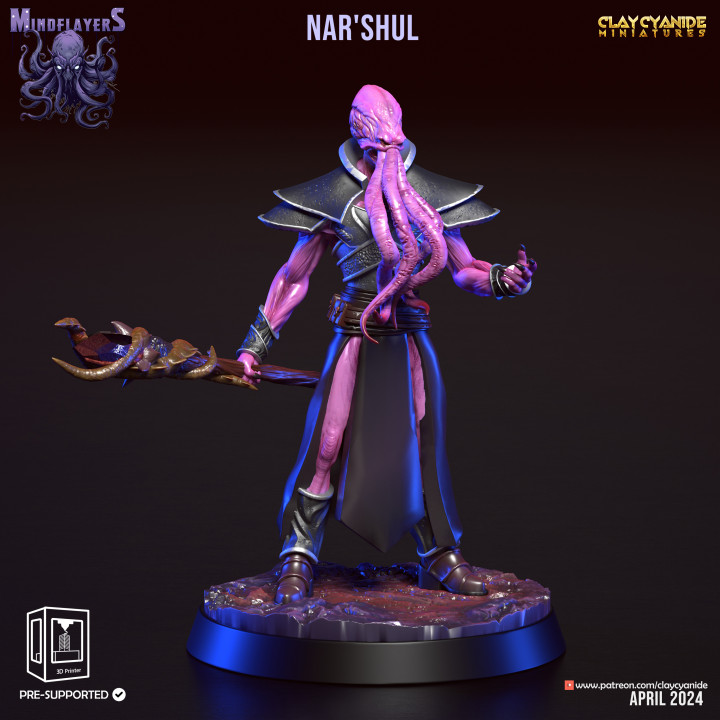 Nar'Shul — Dark Fantasy Monsters STL miniature by Clay Cyanide