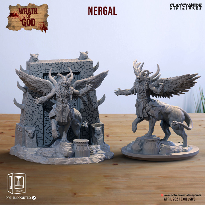 Nergal — Mythological Miniatures STL miniature by Clay Cyanide