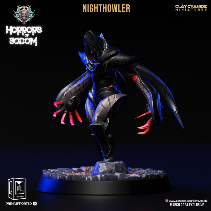 Nighthowler — Dark Fantasy Monsters STL miniature by Clay Cyanide