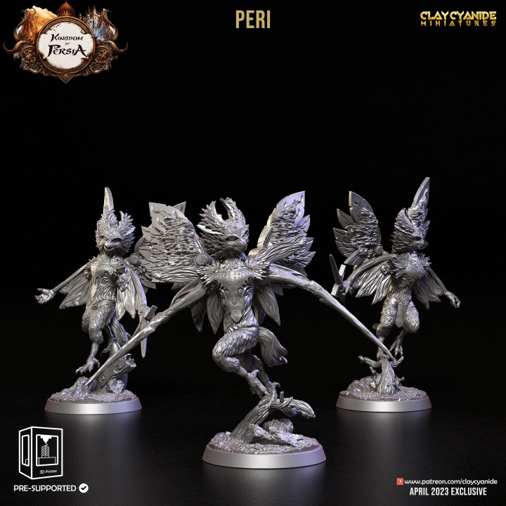 Peri — Mythological Miniatures STL miniature by Clay Cyanide