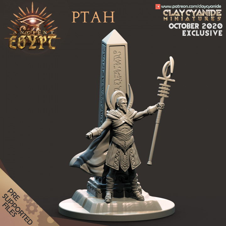 Ptah — Mythological Miniatures STL miniature by Clay Cyanide