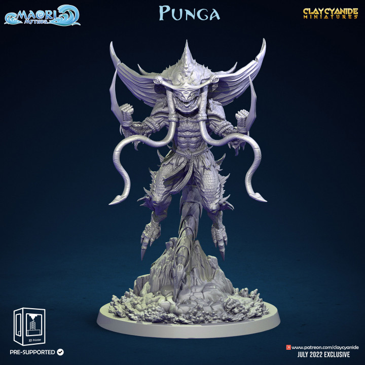 Punga — Mythological Miniatures STL miniature by Clay Cyanide