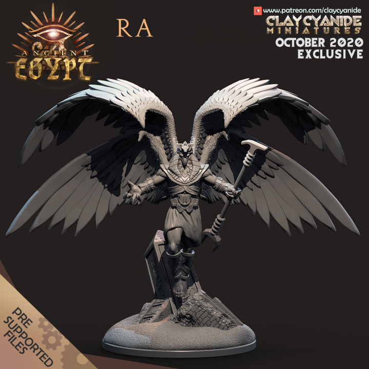 Ra — Mythological Miniatures STL miniature by Clay Cyanide