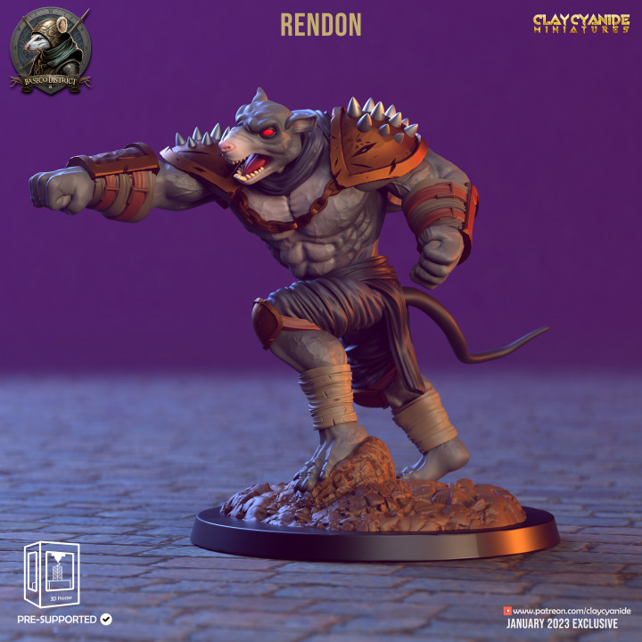 Rendon — Mythological Miniatures STL miniature by Clay Cyanide