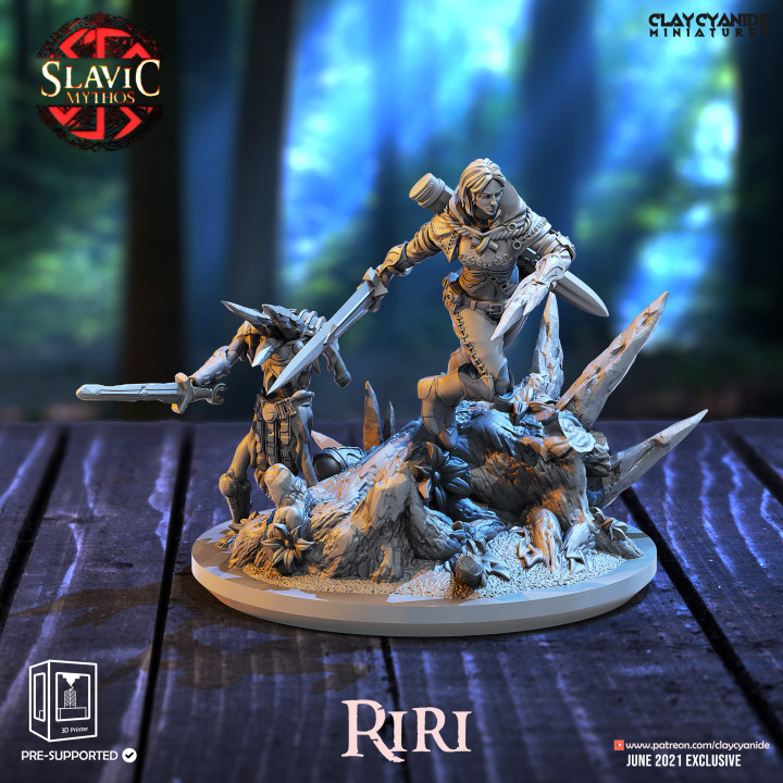 Riri — Fantasy Heroes & Champions STL miniature by Clay Cyanide
