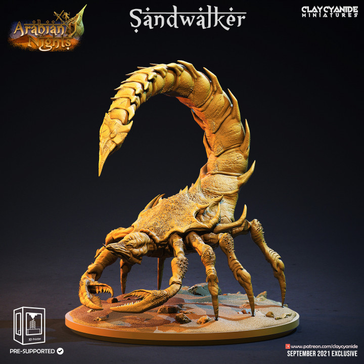 Sandwalker — Dark Fantasy Monsters STL miniature by Clay Cyanide
