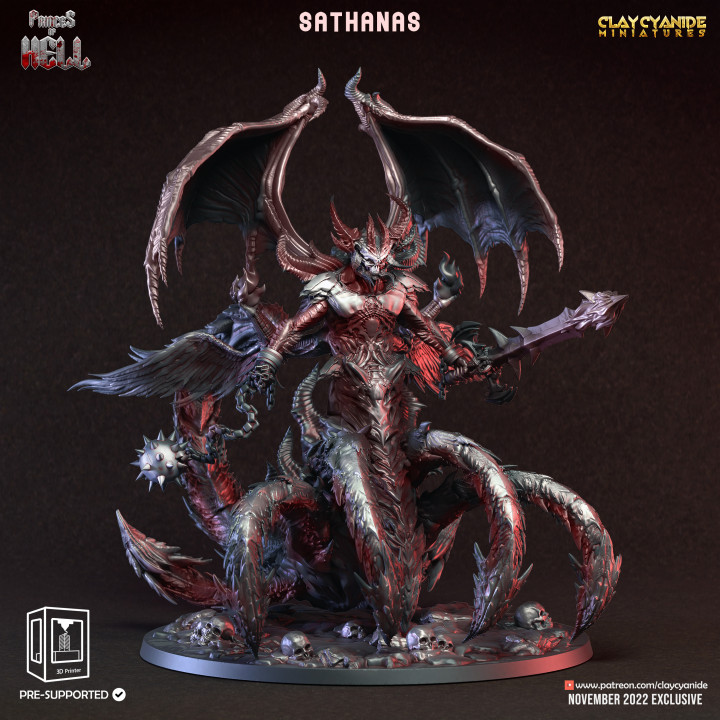 Sathanas — Ars Goetia STL miniature by Clay Cyanide