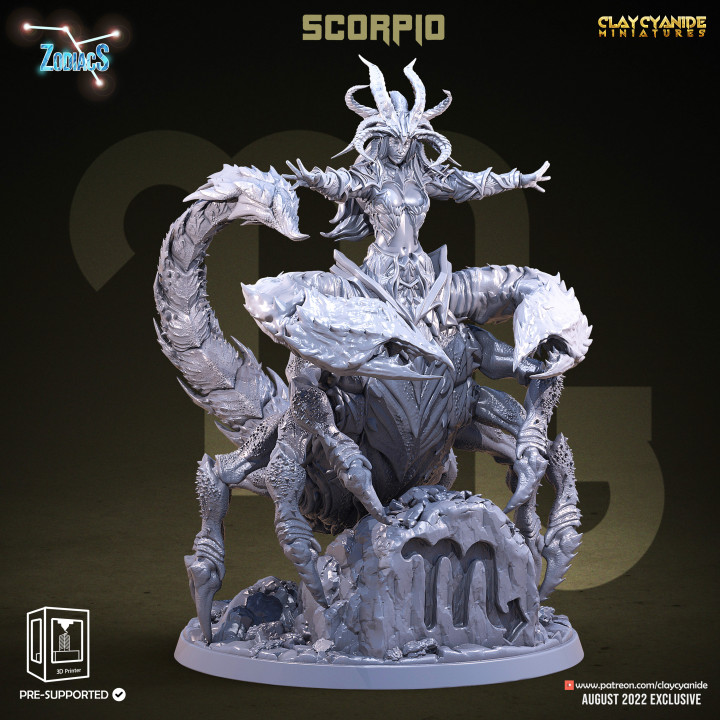 Scorpio — Mythological Miniatures STL miniature by Clay Cyanide