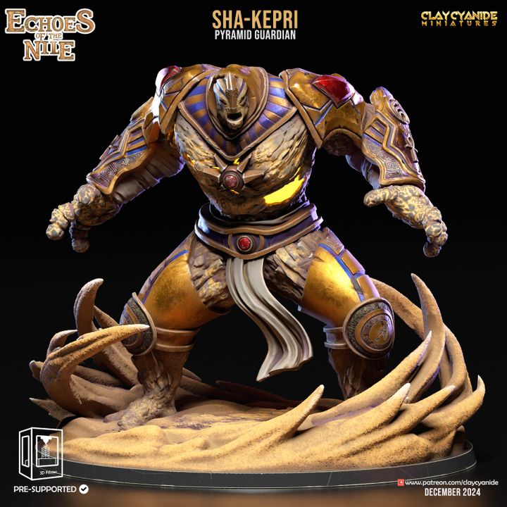 Sha-Kepri — Mythological Miniatures STL miniature by Clay Cyanide
