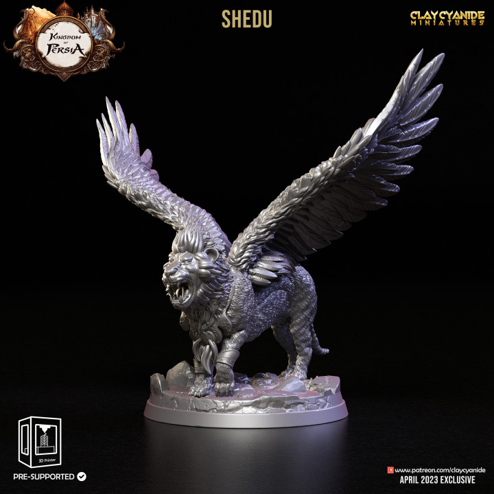 Shedu — Mythological Miniatures STL miniature by Clay Cyanide