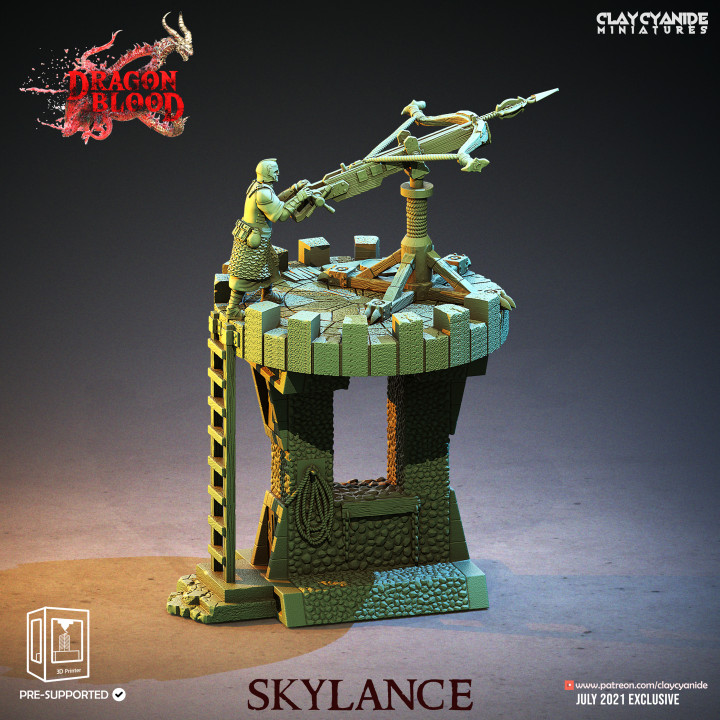 Skylance — Dark Fantasy Monsters STL miniature by Clay Cyanide