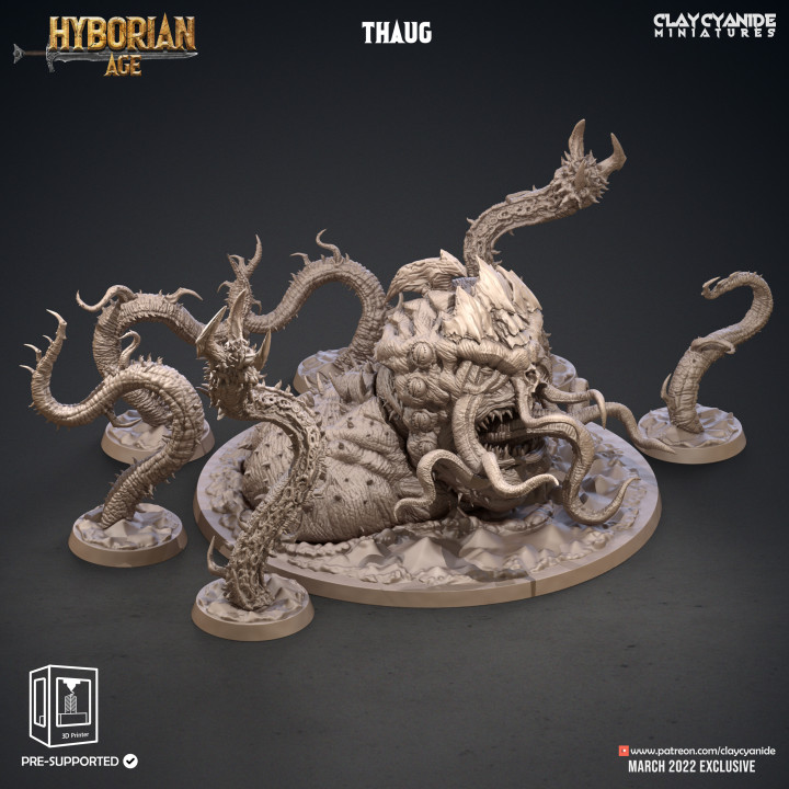 Thaug — Dark Fantasy Monsters STL miniature by Clay Cyanide