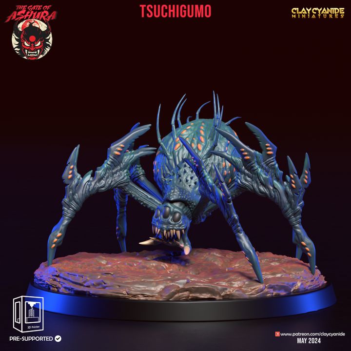 Tsuchigumo — Mythological Miniatures STL miniature by Clay Cyanide