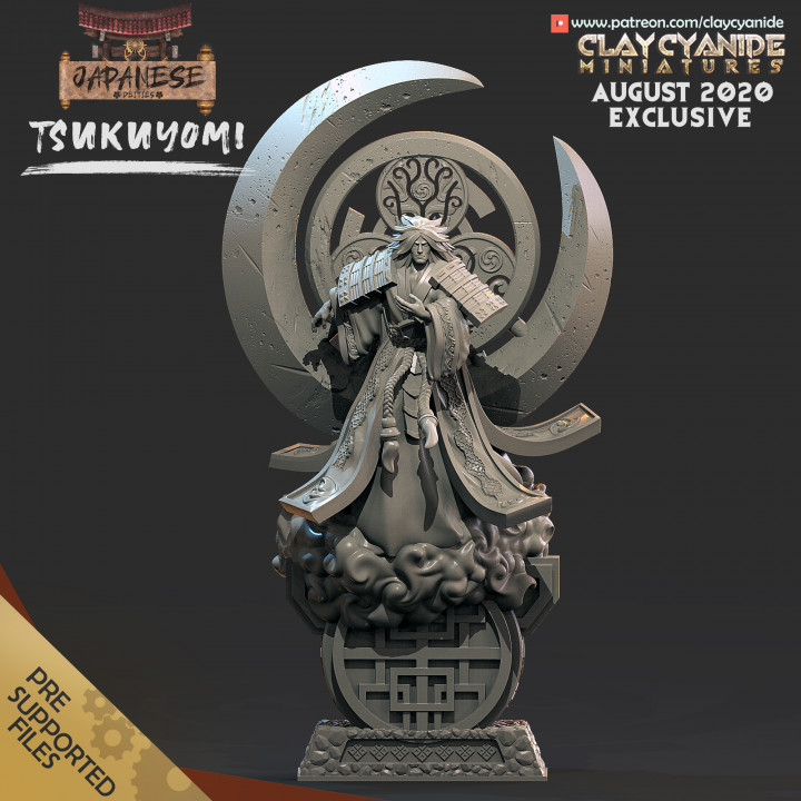 Tsukuyomi — Mythological Miniatures STL miniature by Clay Cyanide