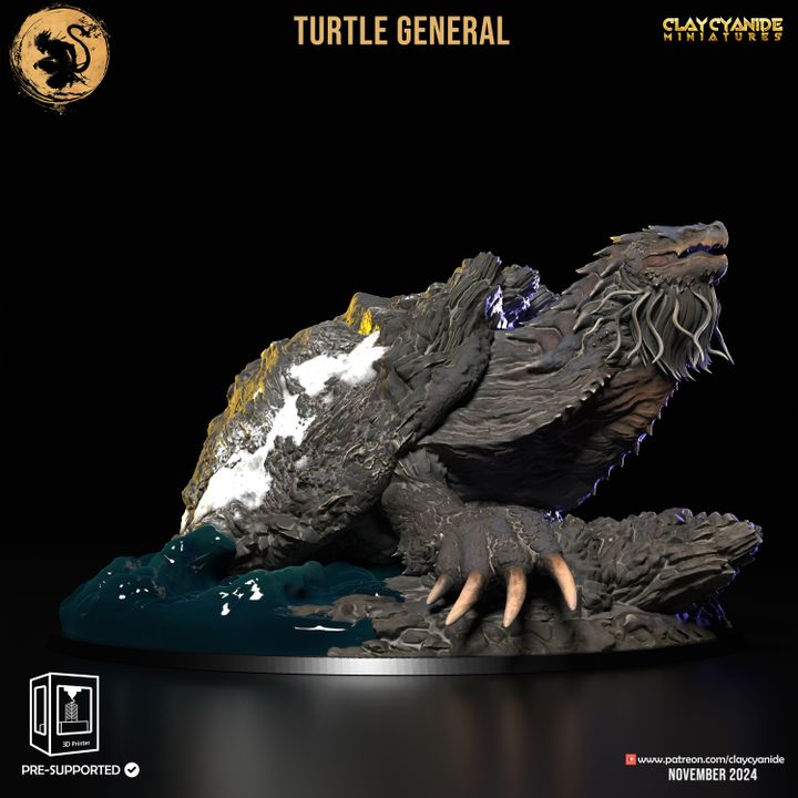 Turtle General — Mythological Miniatures STL miniature by Clay Cyanide