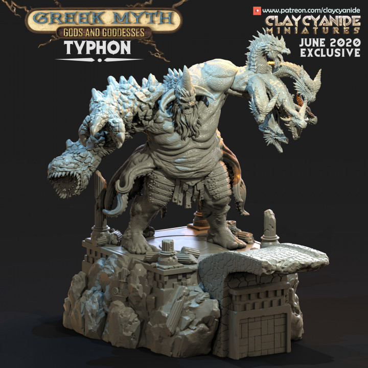 Typhon — Mythological Miniatures STL miniature by Clay Cyanide
