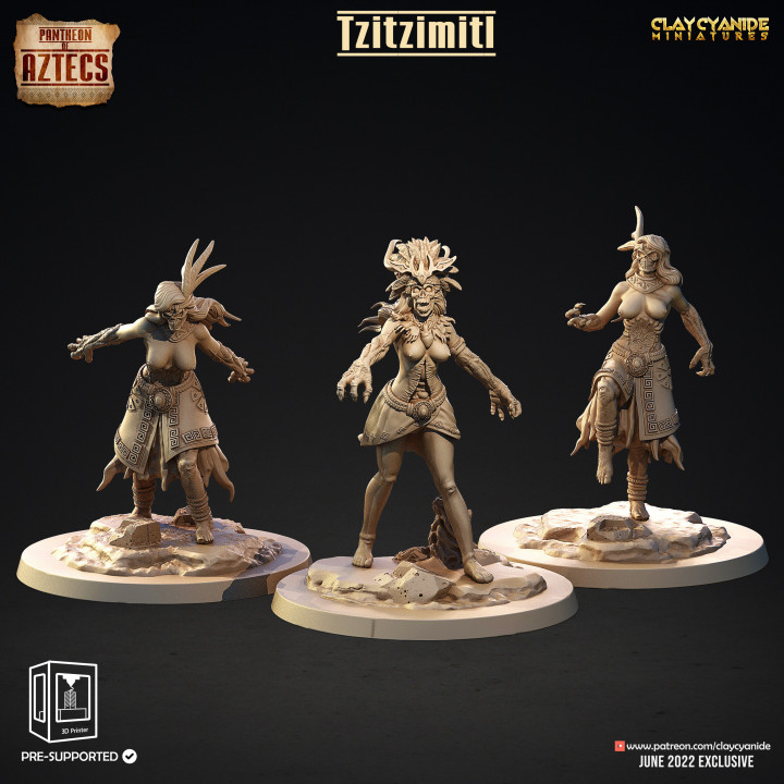 Tzitzimitl — Mythological Miniatures STL miniature by Clay Cyanide