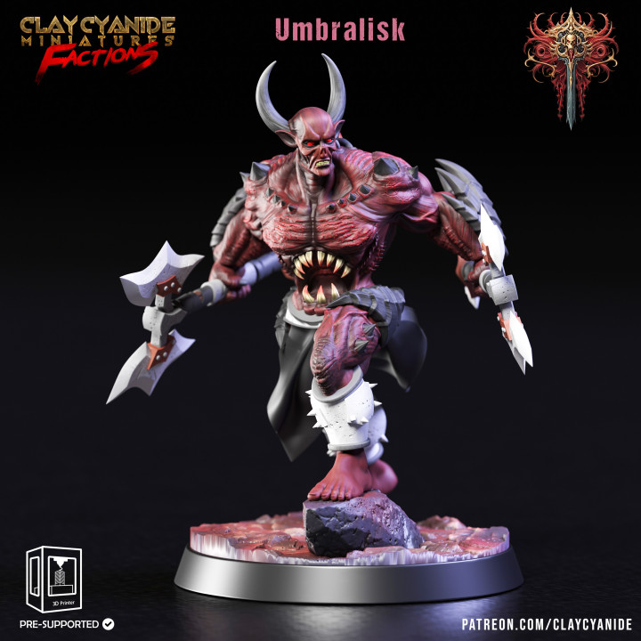 Umbralisk — Dark Fantasy Monsters STL miniature by Clay Cyanide