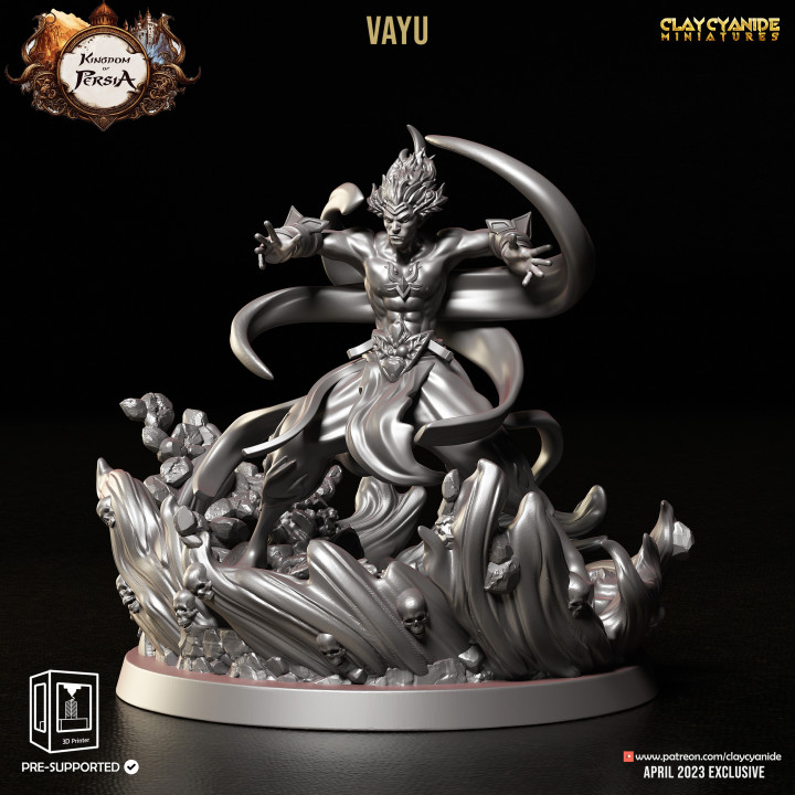 Vayu — Mythological Miniatures STL miniature by Clay Cyanide