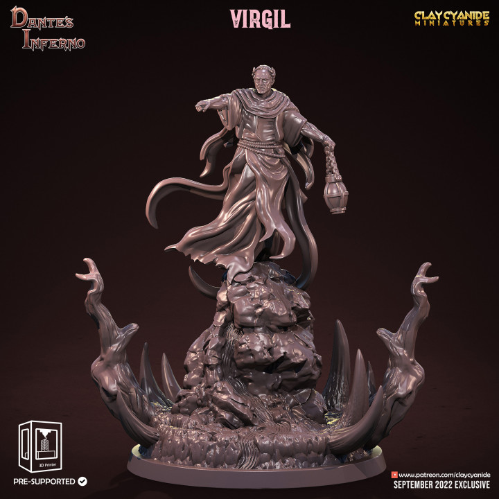Virgil — Mythological Miniatures STL miniature by Clay Cyanide
