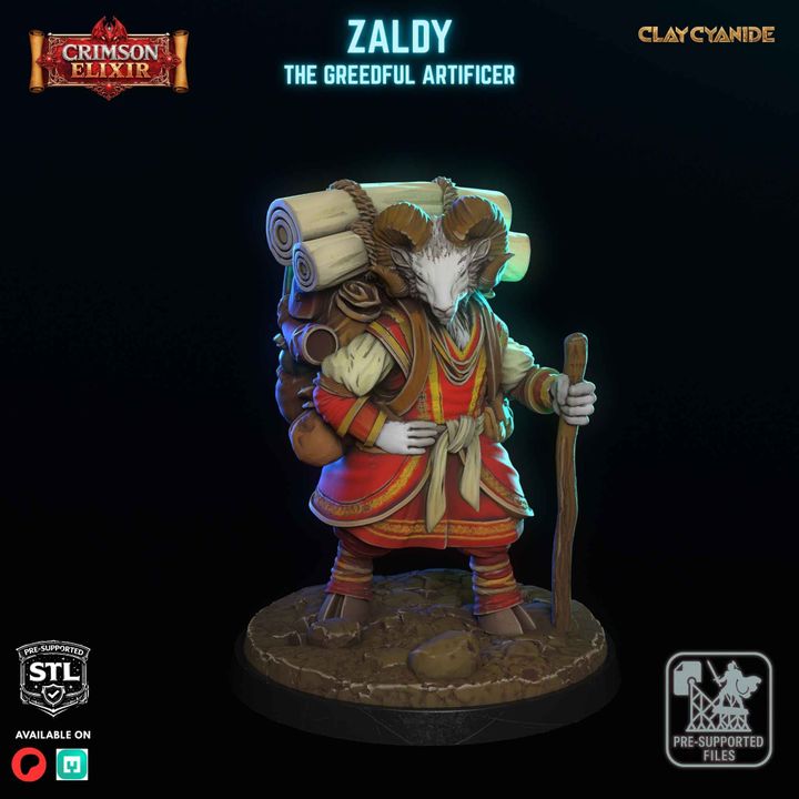 Zaldy — Clay Cyanide Collection STL miniature by Clay Cyanide