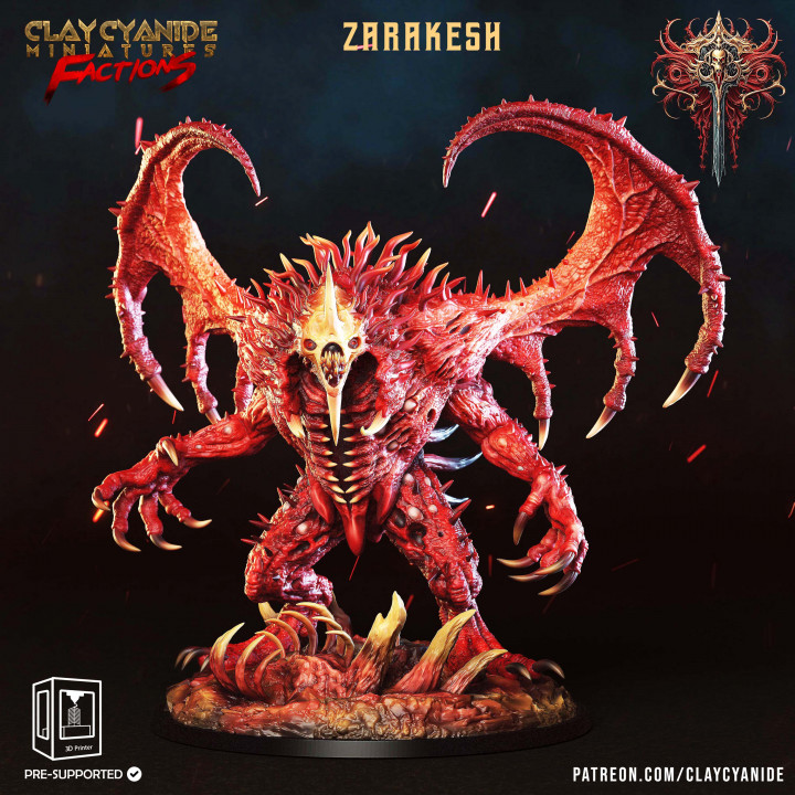 Zarakesh — Dark Fantasy Monsters STL miniature by Clay Cyanide