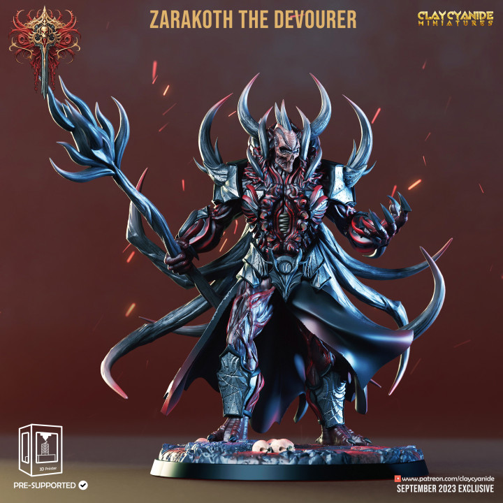 Zarakoth the Devourer — Dark Fantasy Monsters STL miniature by Clay Cyanide