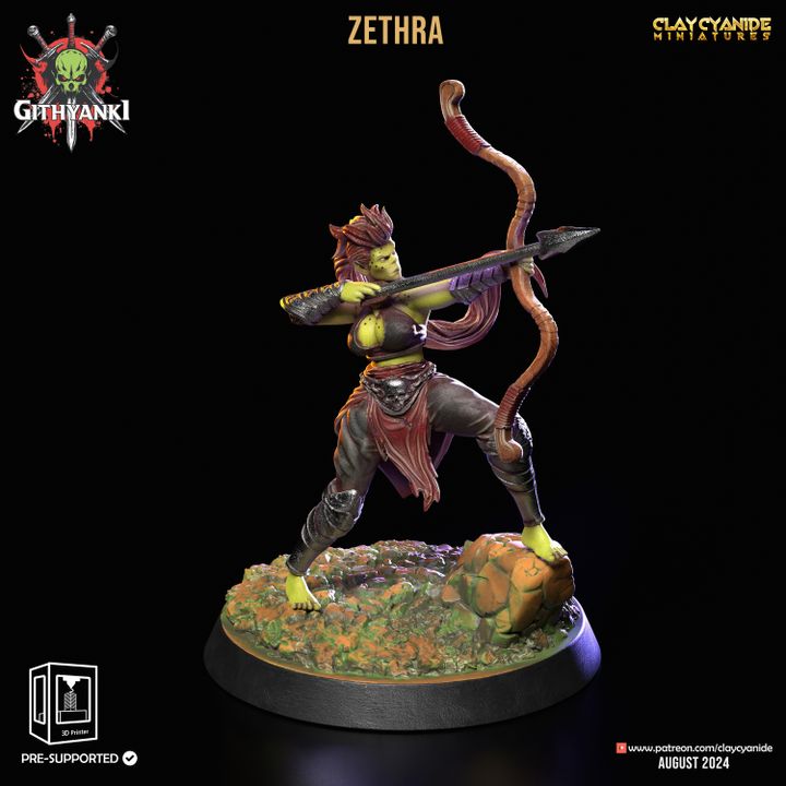 Zethra — Clay Cyanide Collection STL miniature by Clay Cyanide
